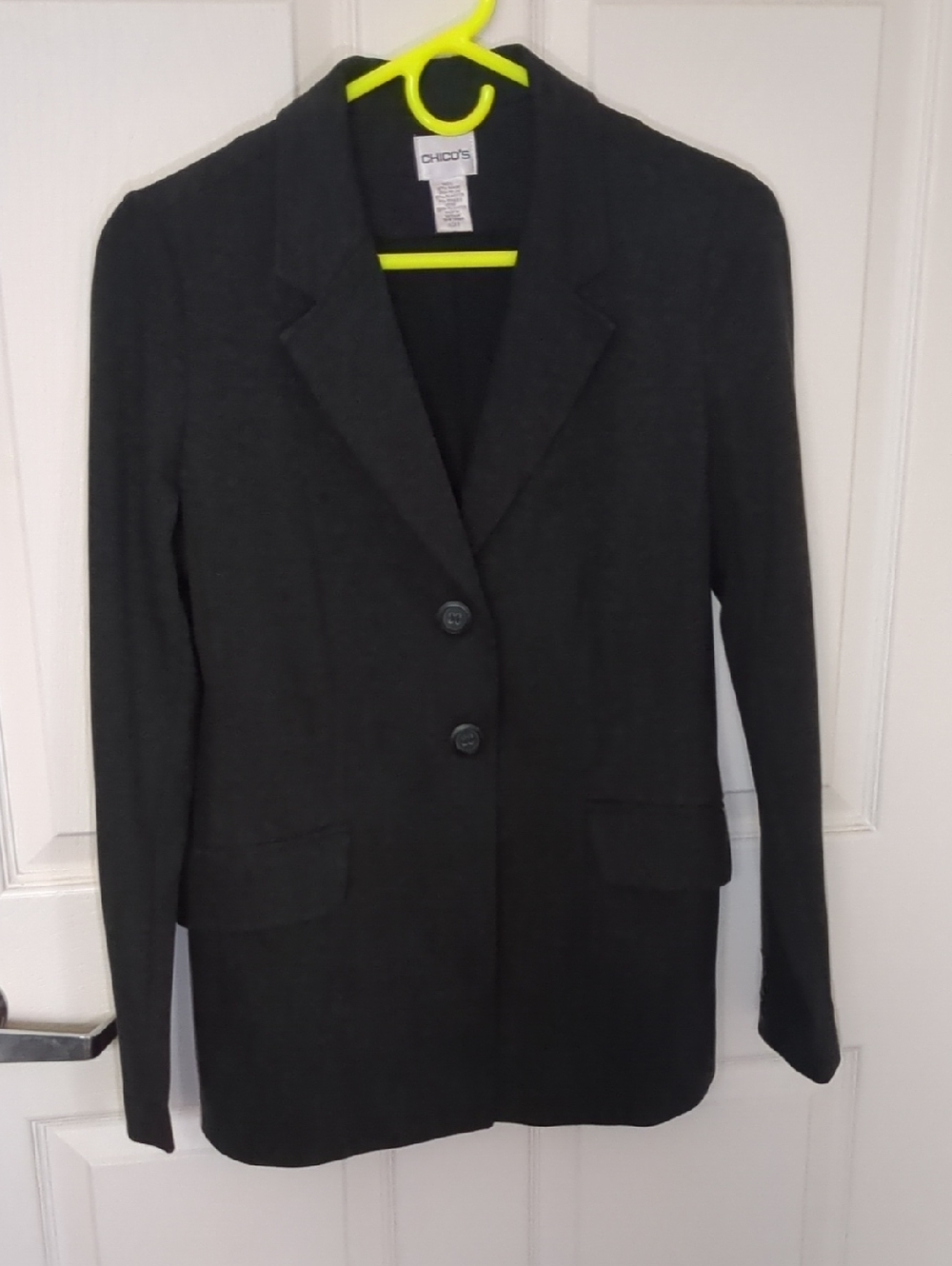 Chico's Charcoal Knit Blazer Jacket